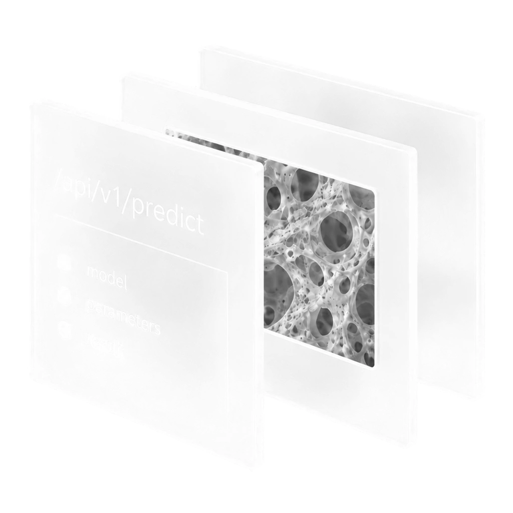 Layered model interface sculpture